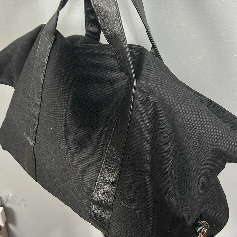 John Varvatos Black Men's Overnight bag 100% canvas NWT